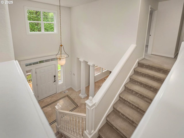 3165 SW Garden View Ave, Portland, OR 97225 - entryway with stairway and baseboards