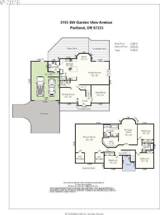 3165 SW Garden View Ave, Portland, OR 97225 - home floor plan