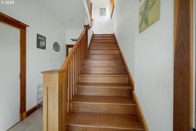 93885 Boulder Pl, Gold Beach, OR 97444 - stairs featuring tile patterned flooring