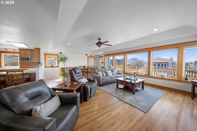 93885 Boulder Pl, Gold Beach, OR 97444 - living area with light wood finished floors, a wealth of natural light, and recessed lighting