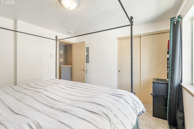 4000 NE 109th Ave Unit 169, Vancouver, WA 98682 - bedroom featuring light carpet, a closet, and a textured ceiling