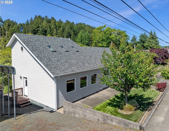 2111 Greenwood Ave, Reedsport, OR 97467 - view of front of house with roof with shingles and crawl space