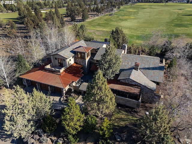 23021 Brushline Ct, Bend, OR 97701 - aerial overview of property's location featuring a golf club