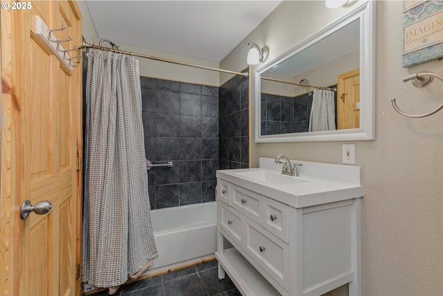 10256 Ridgeview Ter, Birkenfeld, OR 97016 - full bathroom featuring tile patterned flooring, shower / bath combination with curtain, and vanity