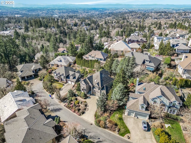 aerial view with a residential view