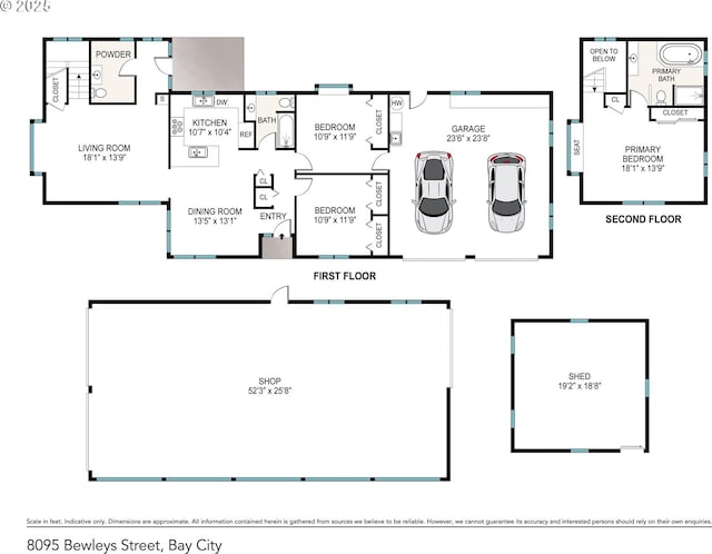 8095 Bewley St, Bay City, OR 97107 - floor plan / room layout