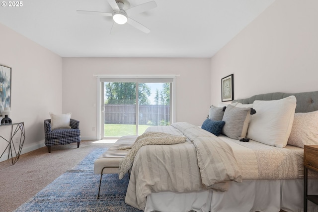14609 NE 112th St, Vancouver, WA 98682 - bedroom featuring access to outside, carpet, ceiling fan, and baseboards