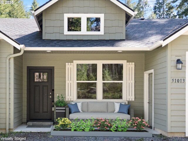 51013 Mckenzie Hwy, Vida, OR 97488 - entrance to property featuring roof with shingles