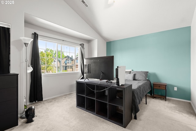 5908 SE 15th Dr, Gresham, OR 97080 - bedroom featuring carpet, vaulted ceiling, and baseboards