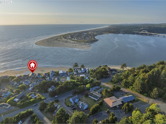 962 SW Waziyata Ave, Waldport, OR 97394 - aerial view of property's location with a large body of water