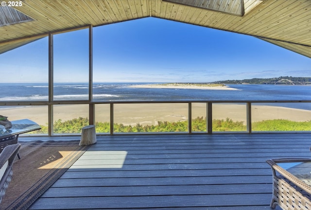 962 SW Waziyata Ave, Waldport, OR 97394 - wooden deck featuring a water view