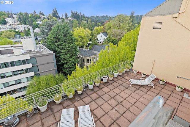 view of patio / terrace with a balcony