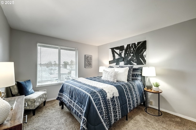 bedroom featuring carpet