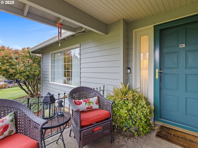 entrance to property featuring a garage