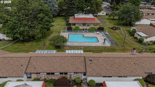 2112 SE 148th Pl, Portland, OR 97233 - aerial view of property and surrounding area featuring a pool