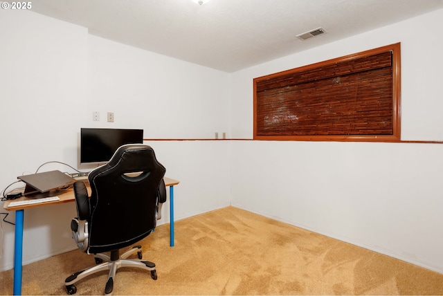 home office featuring carpet