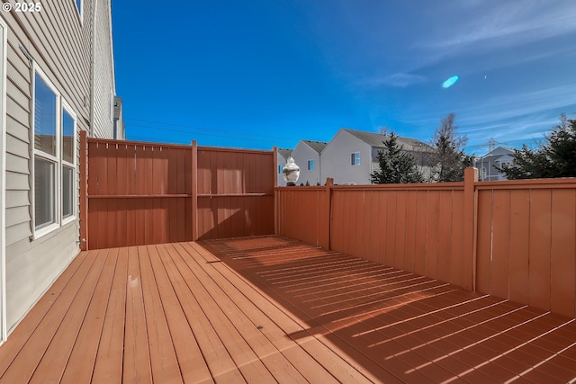 wooden terrace with fence