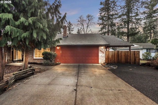 view of front of house featuring a garage