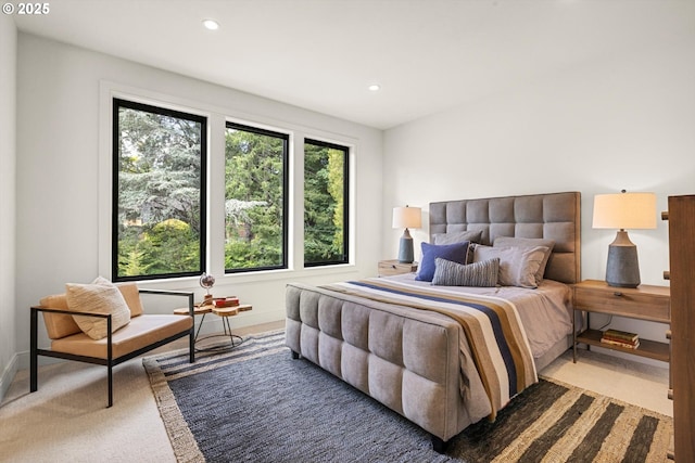 14410 Uplands Dr, Lake Oswego, OR 97034 - bedroom with recessed lighting, baseboards, and light carpet
