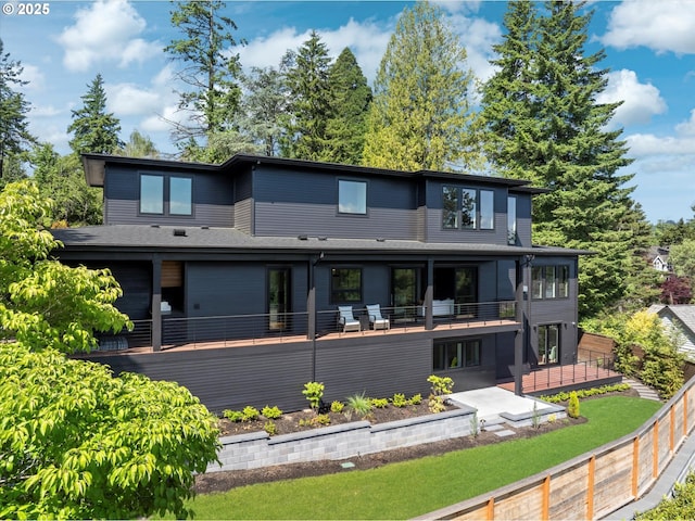 14410 Uplands Dr, Lake Oswego, OR 97034 - rear view of property with a patio and a fenced backyard