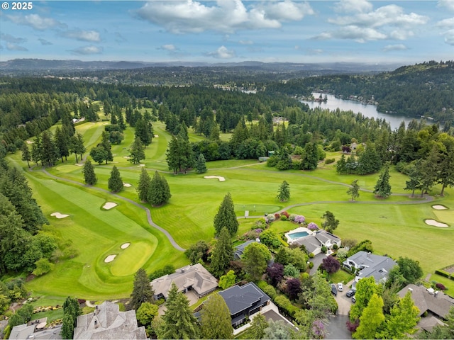 14410 Uplands Dr, Lake Oswego, OR 97034 - bird's eye view of a nearby body of water, a forest, and a golf club