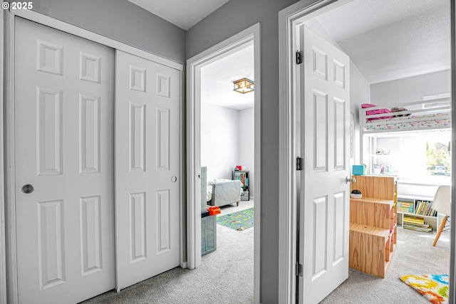 417 W Kemper Crest Dr, Newberg, OR 97132 - hallway with carpet floors and plenty of natural light