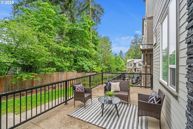 9014 SW Steens Ln, Portland, OR 97225 - view of patio / terrace with an outdoor living space