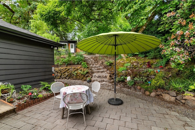 6945 SW 7th Ave, Portland, OR 97219 - view of patio / terrace featuring stairs