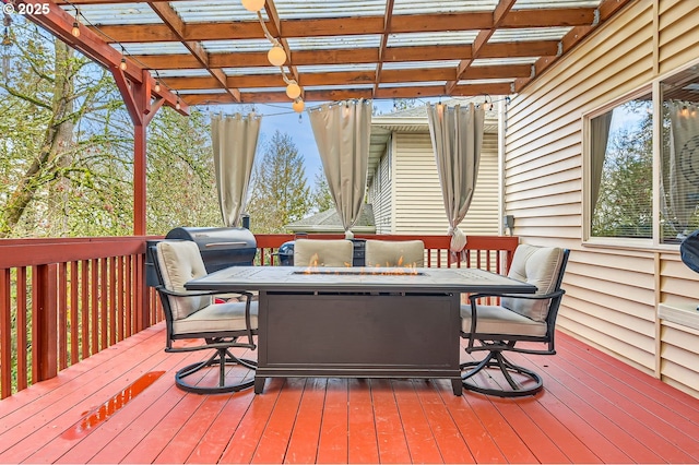 16371 SW Horseshoe Way, Beaverton, OR 97007 - wooden deck featuring outdoor dining space and a pergola