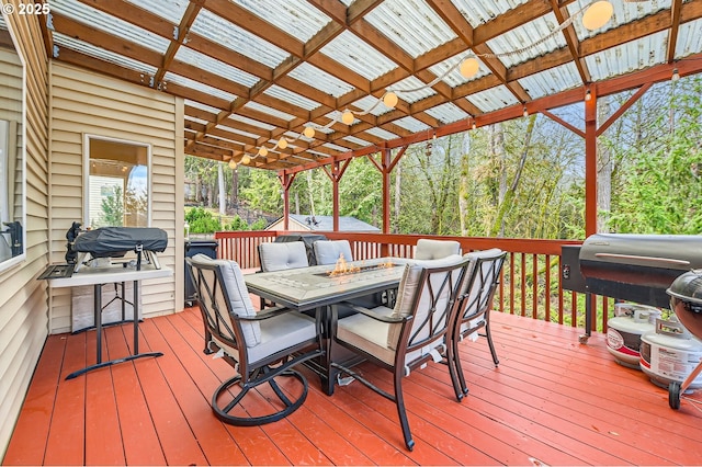16371 SW Horseshoe Way, Beaverton, OR 97007 - wooden terrace featuring outdoor dining space