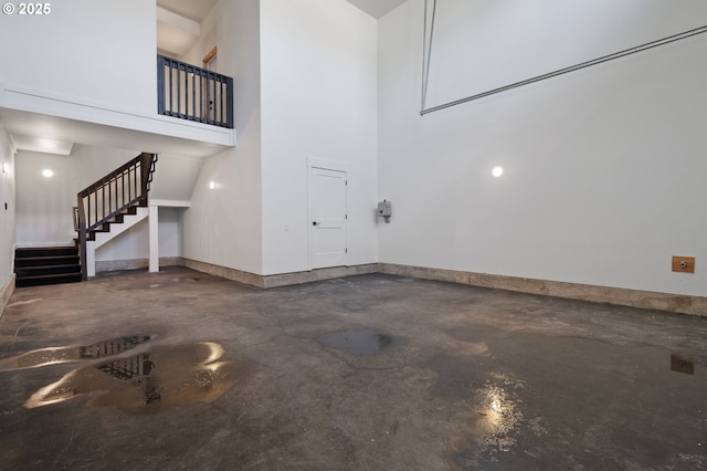 garage with baseboards