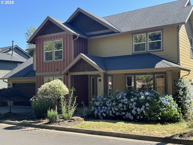 1267 SE Stapleton Loop, Gresham, OR 97080 - craftsman inspired home with board and batten siding, a garage, and roof with shingles