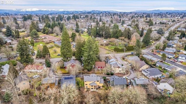 aerial view with a residential view