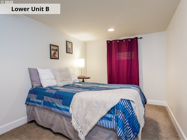 view of carpeted bedroom