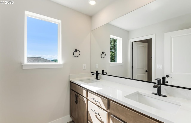 17437 NW Antonio St, Portland, OR 97229 - full bath with double vanity and baseboards