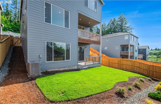 17437 NW Antonio St, Portland, OR 97229 - back of house with a balcony and cooling unit