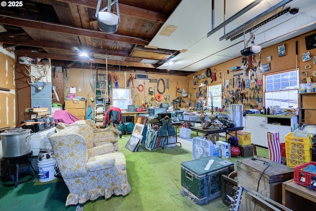 16828 Webster Rd, Gladstone, OR 97027 - garage with a workshop area
