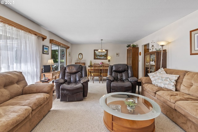 16828 Webster Rd, Gladstone, OR 97027 - living room with light colored carpet and a chandelier