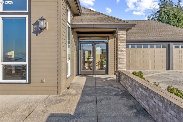 view of exterior entry with french doors