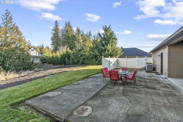 view of patio with cooling unit