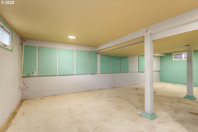 view of basement