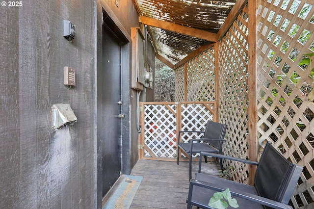 view of patio / terrace featuring a deck