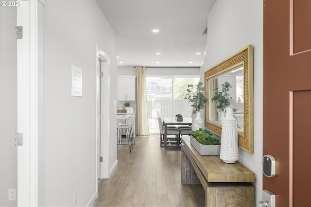 5603 Edward Ct SE, Albany, OR 97322 - corridor with light wood-style floors and recessed lighting