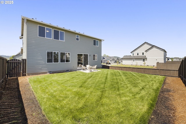 5603 Edward Ct SE, Albany, OR 97322 - back of property featuring a fenced backyard, a gate, and a patio area