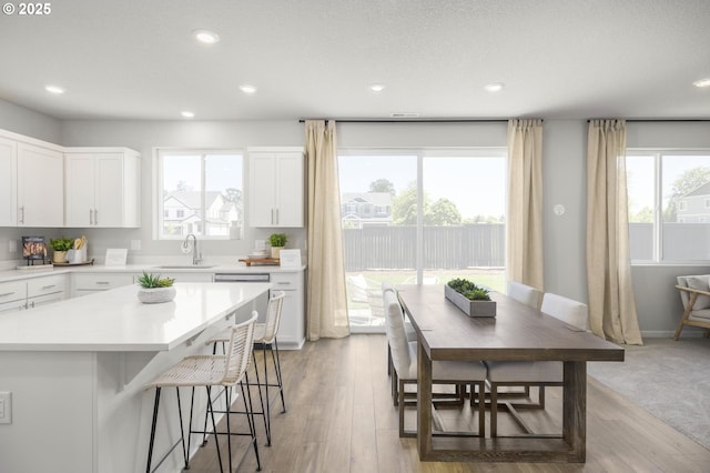 5603 Edward Ct SE, Albany, OR 97322 - kitchen with recessed lighting, dishwasher, light countertops, healthy amount of natural light, and a kitchen breakfast bar