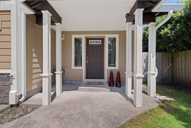 1225 3rd Ave, Hammond, OR 97121 - doorway to property featuring a porch