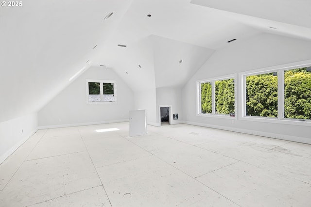 12643 S Iron Mountain Blvd, Portland, OR 97219 - additional living space featuring lofted ceiling and baseboards