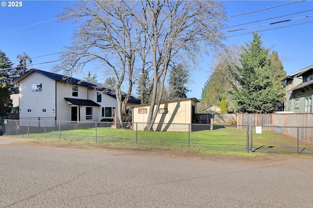 exterior space with a lawn