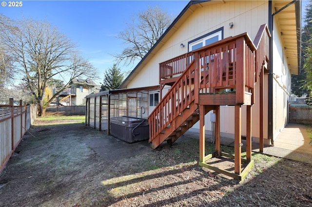 exterior space with a wooden deck