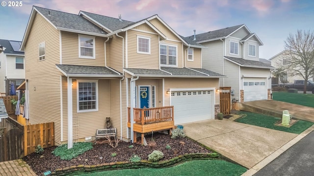 view of front of home featuring a garage